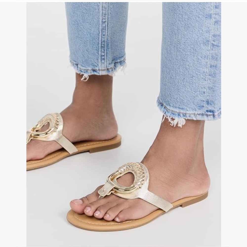 See by Chloe Hana Gold  flip flops
